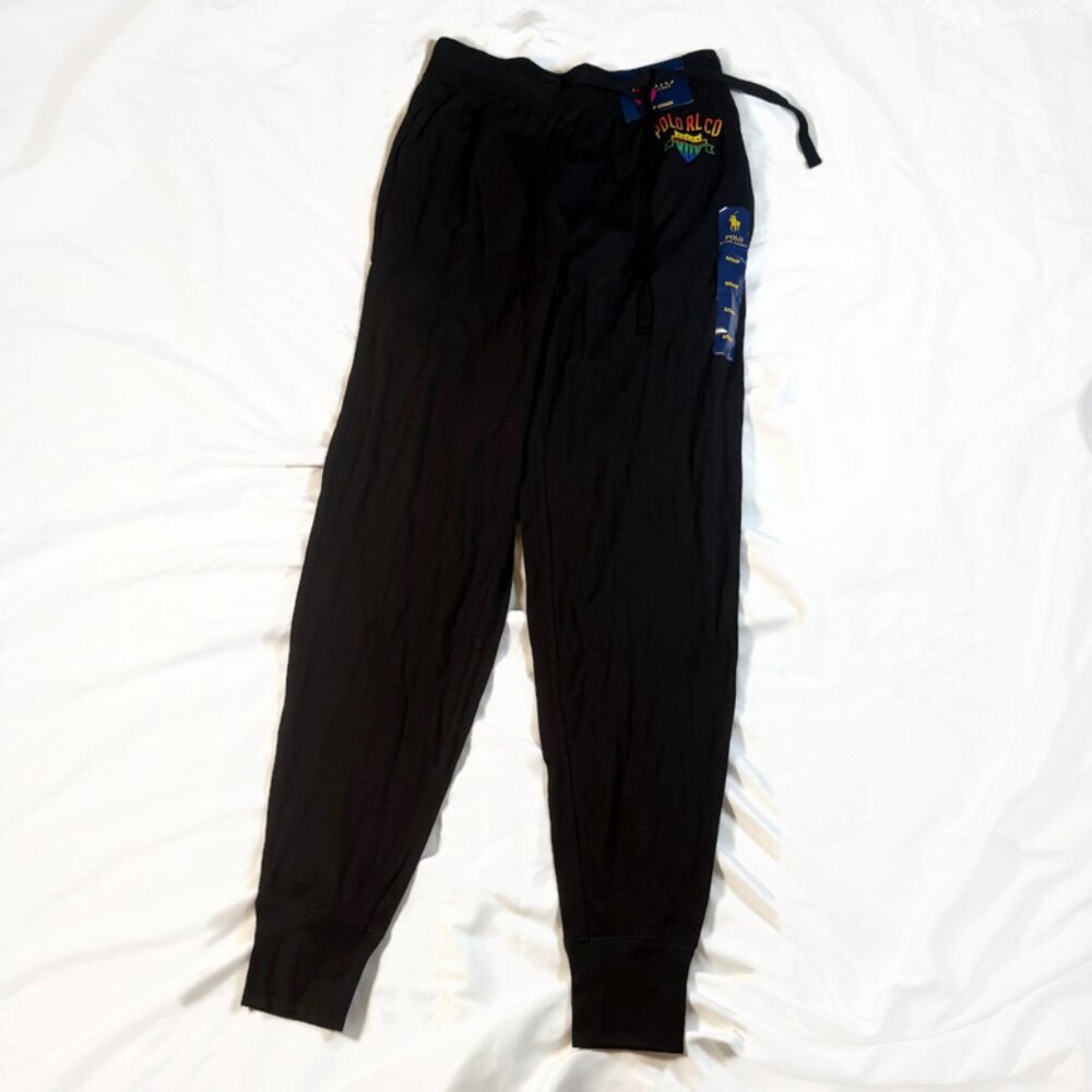 Polo Ralph Lauren Pants Mens Small Black Sleep Jogger Lounge Pajama Drawstring